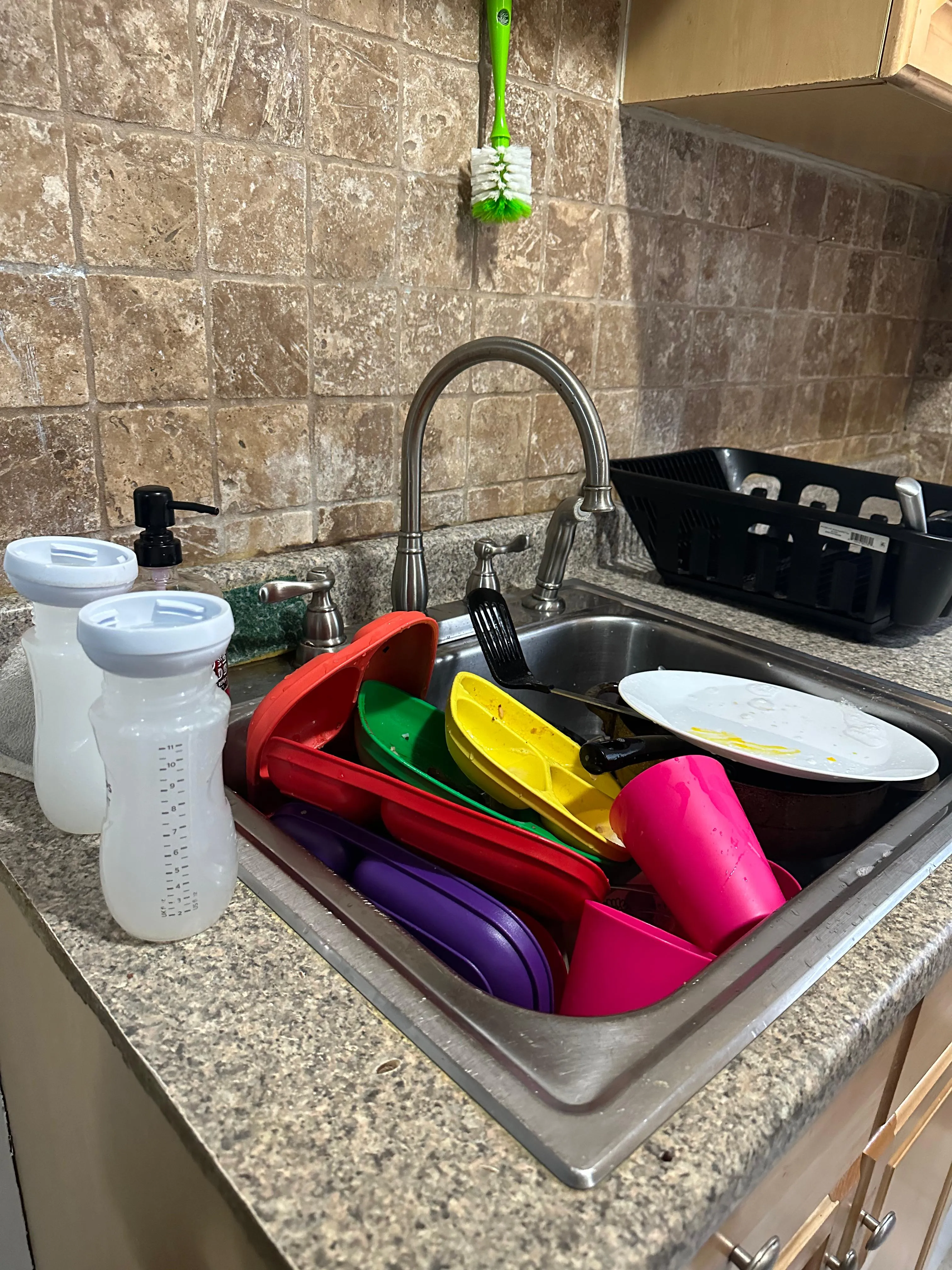 Kitchen sink before cleaning